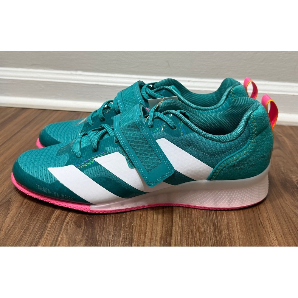 Adidas Adipower Weightlifting 3 Training Shoes Mens Green Pink (JP9871) Sz 13